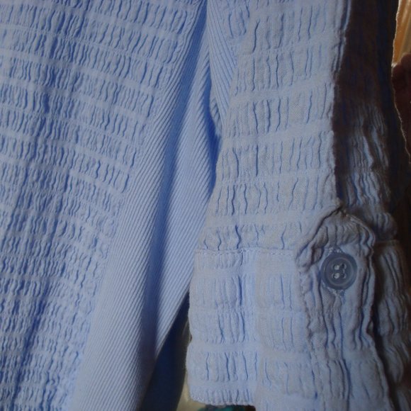 Woman's multi textured stretch shirt M - Picture 2 of 6